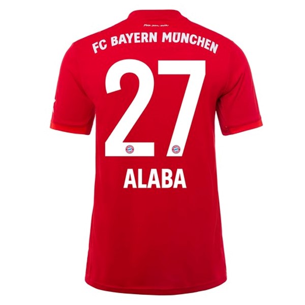 Camiseta Bayern Munich NO.27 Alaba 1ª 2019-2020 Rojo